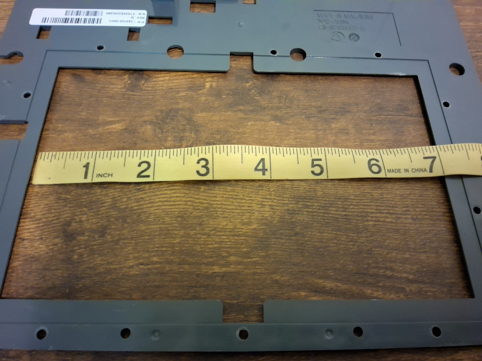 Honeywell Thor VM1 163155-0001 REV: D Panel Front Gray Plastic Made In Malaysia