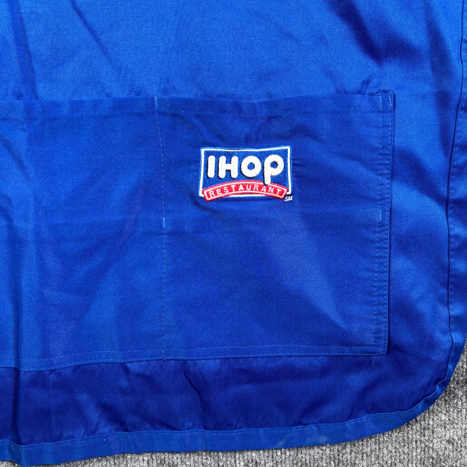 IHOP Restaurant Apron Unisex One Size Blue Polyester Casual Employee Workwear