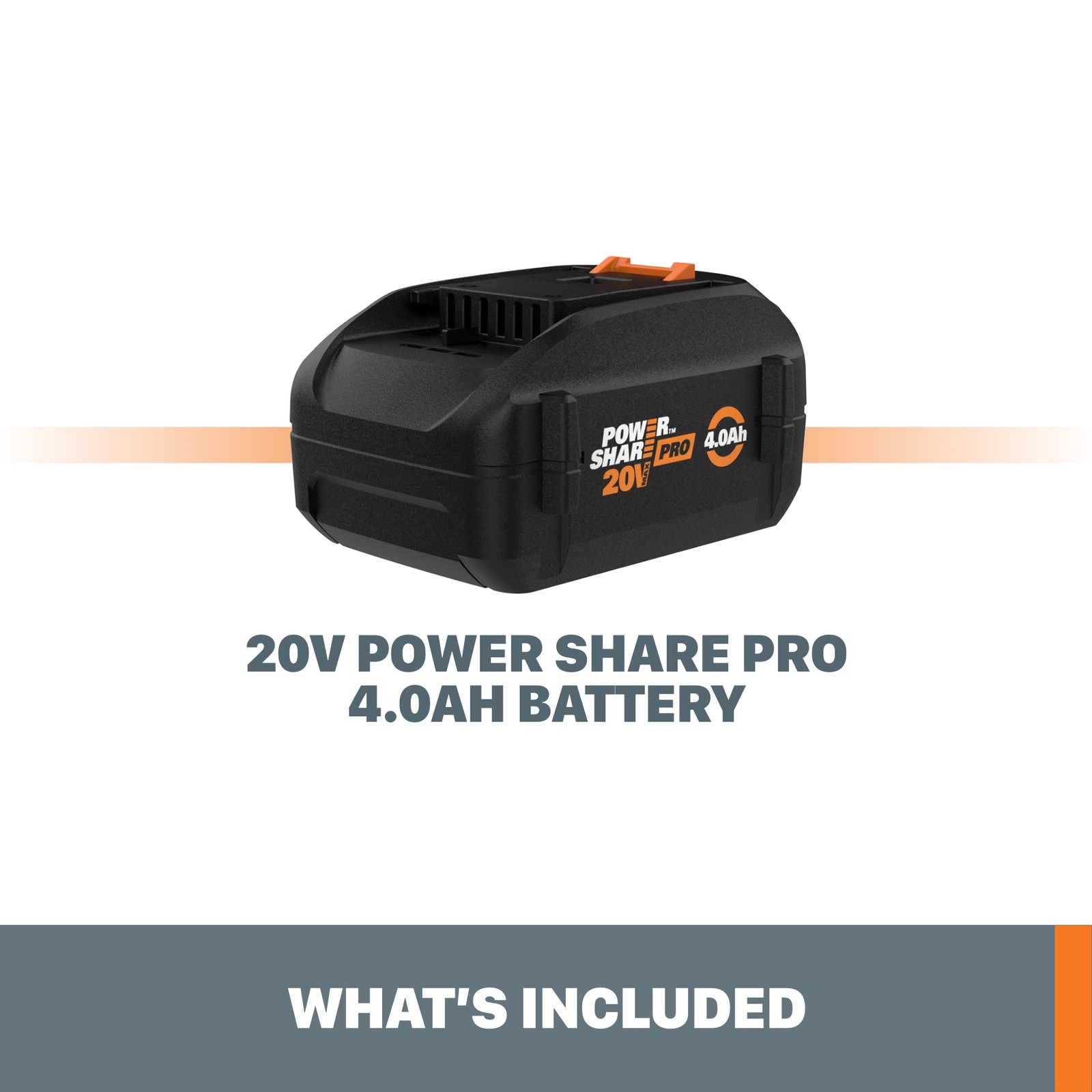 Worx 20V Power Share PRO 4.0AH High Capacity Battery-2 pcs (WA3012-SU)