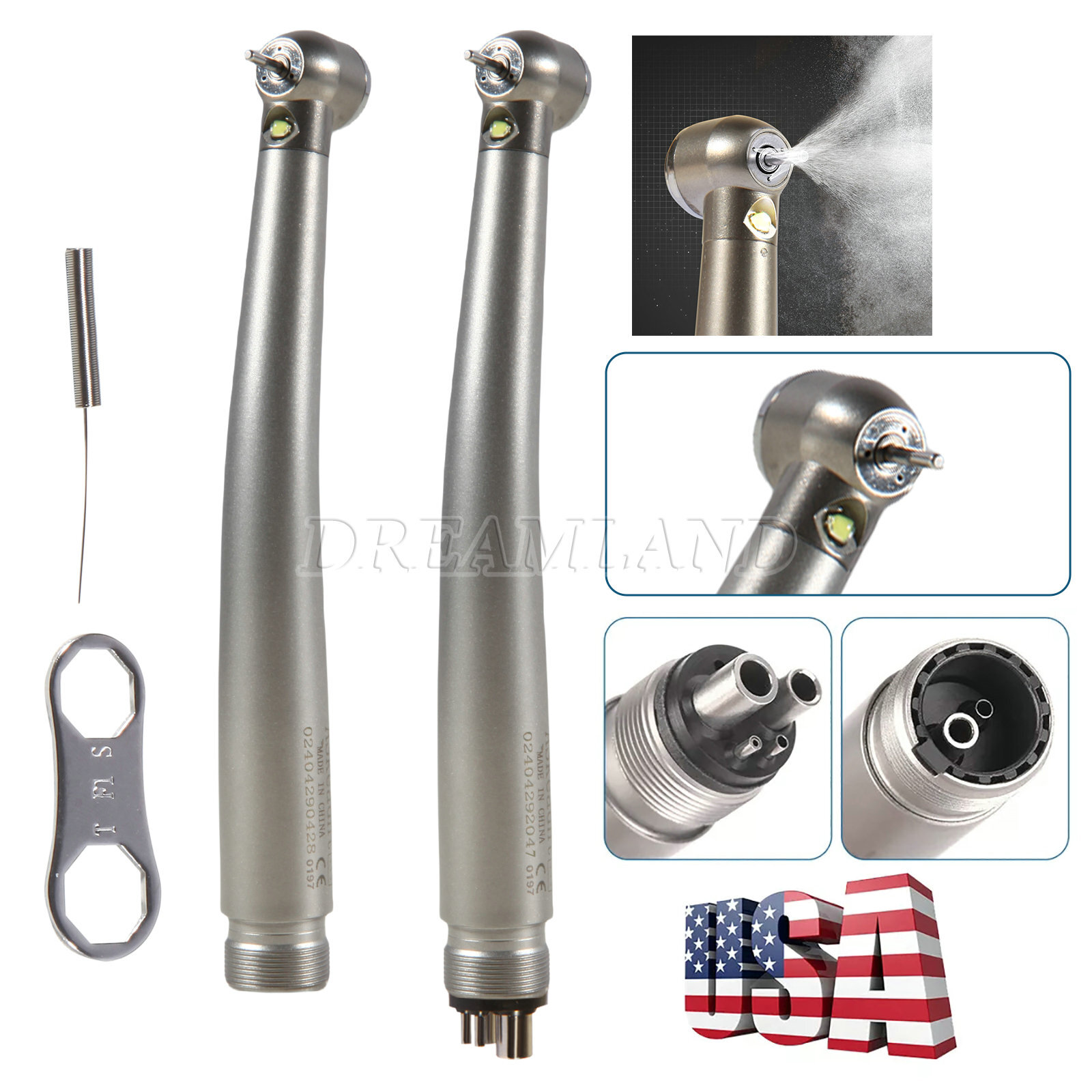 NSK Style Dental Fiber Optic LED E-generator high speed handpiece 2 Hole 4 Hole