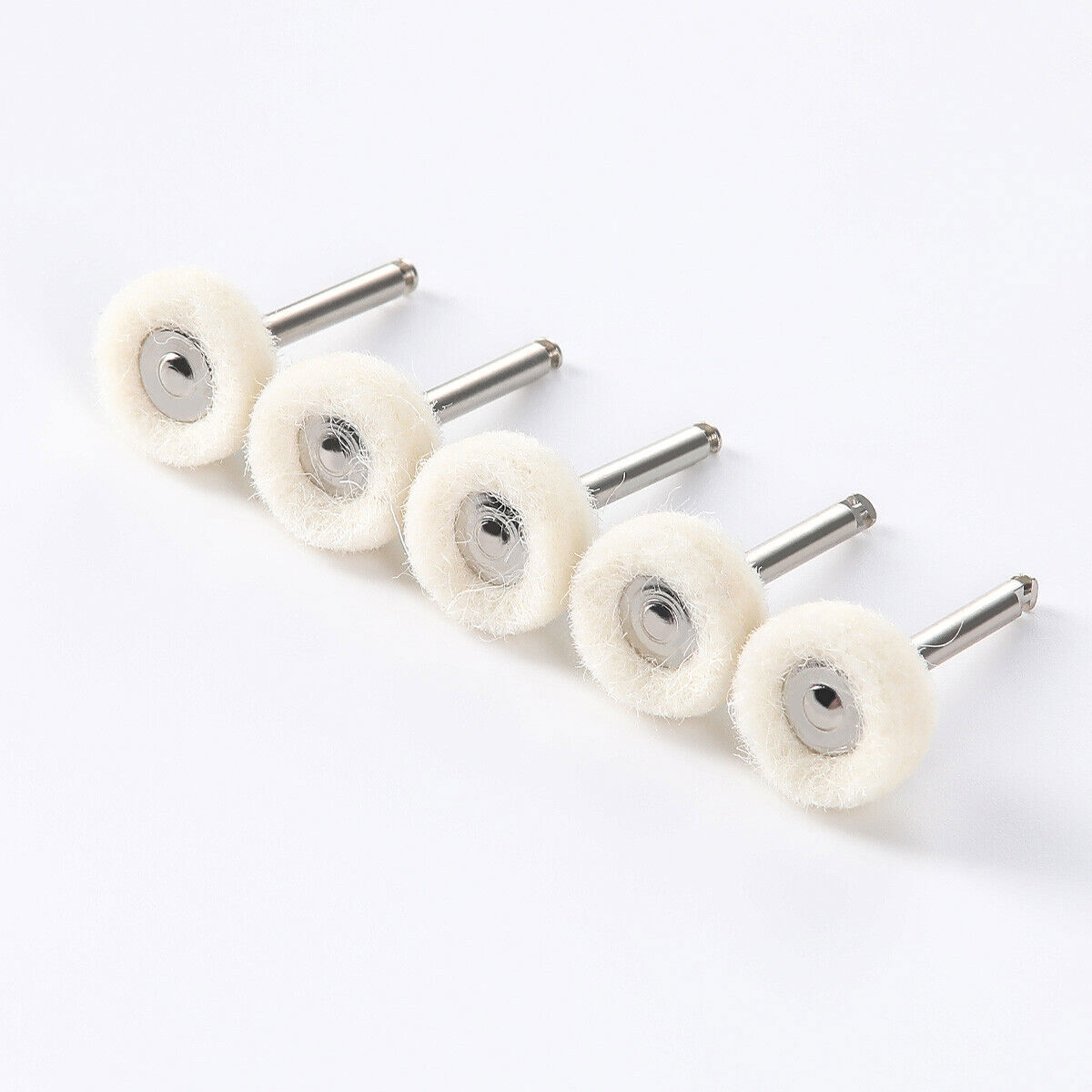 Rueda de cepillo de pulido dental RA 2.35mm cabello blanco de cabra/fieltro/algo