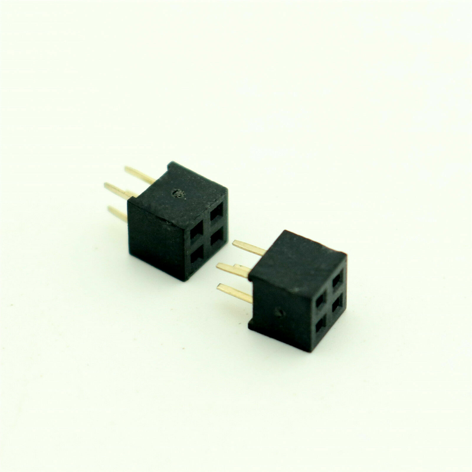100pcs Pitch 2mm 2×2 Pin 4 Pin Female Double Row Straight Pin PCB Header Strip