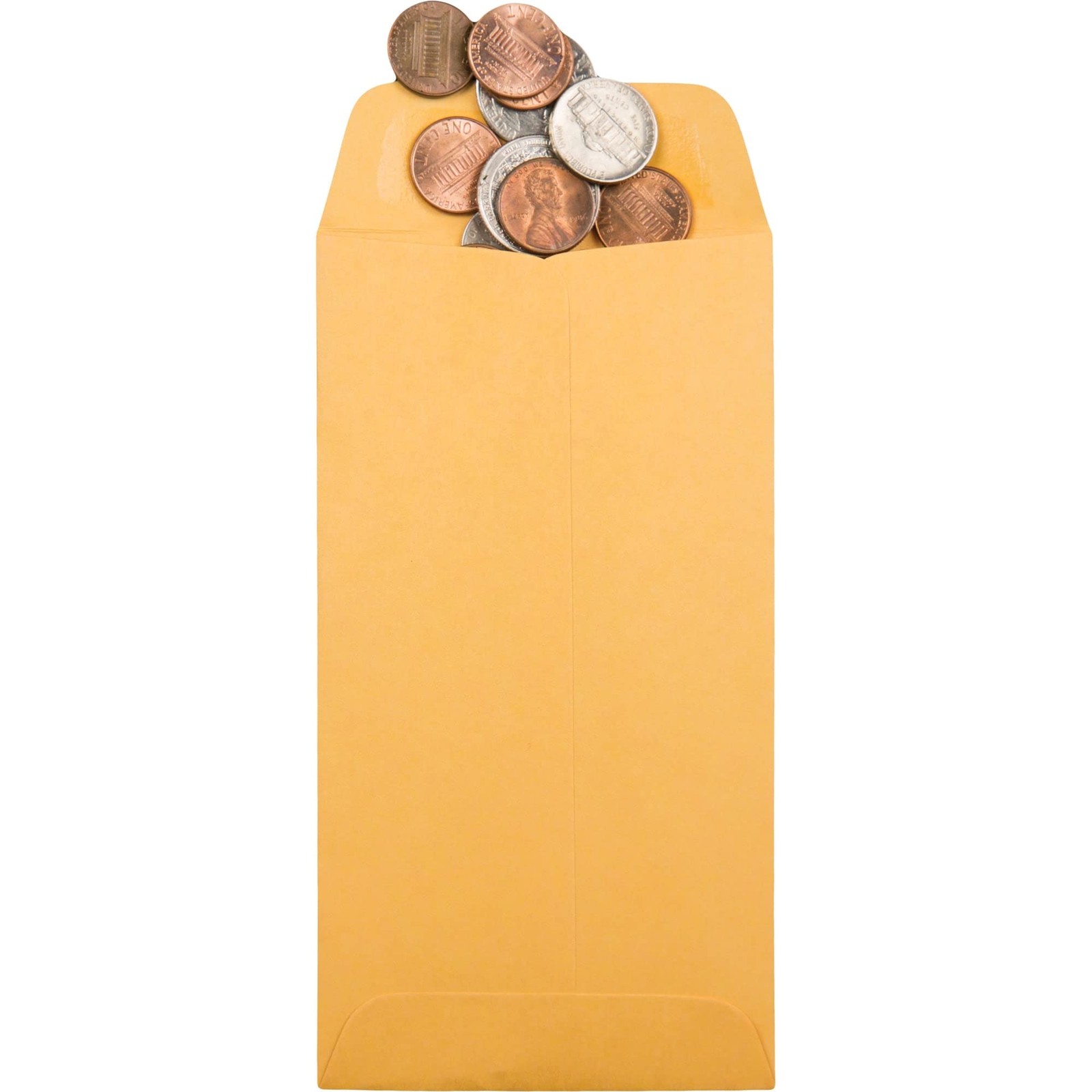100 Count #7 Coin & Small Parts Envelopes Gummed Brown Kraft Paper 3.5″ x 6.5″