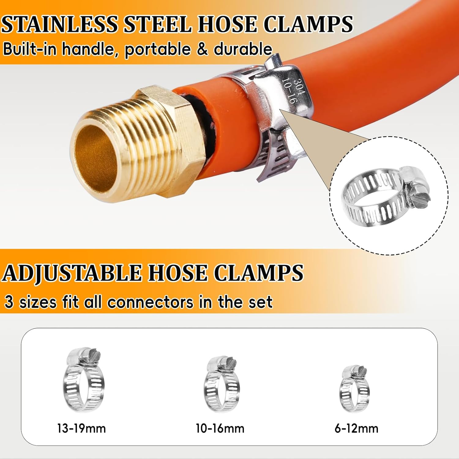 34Pcs Brass Hose Barb Fittings Kit – 3/16″, 1/4″, 5/16″, 3/8″, 1/2″ Barb to 1/8″