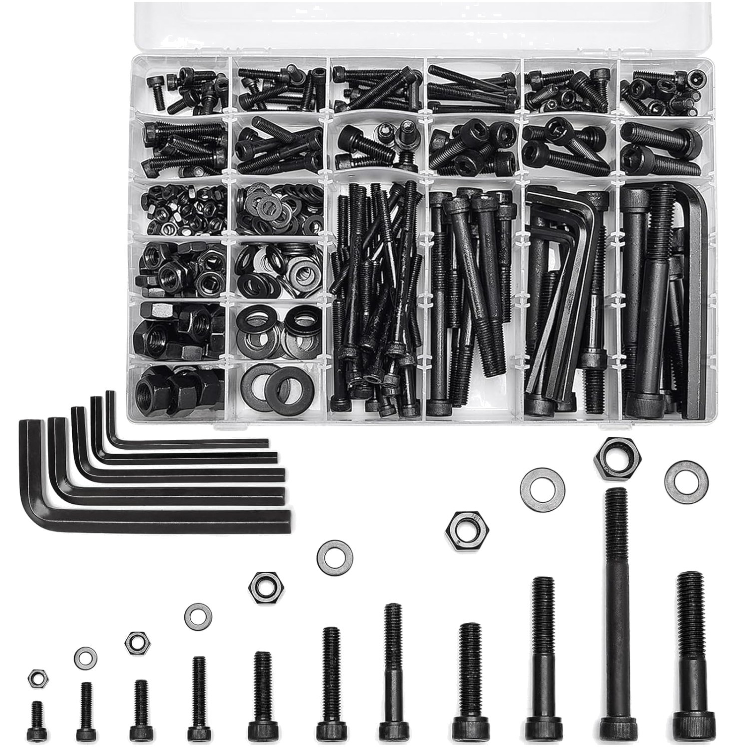 M5 M6 M8 M10 M12 Socket Cap Screws Set 434 Pieces Grade 12.9