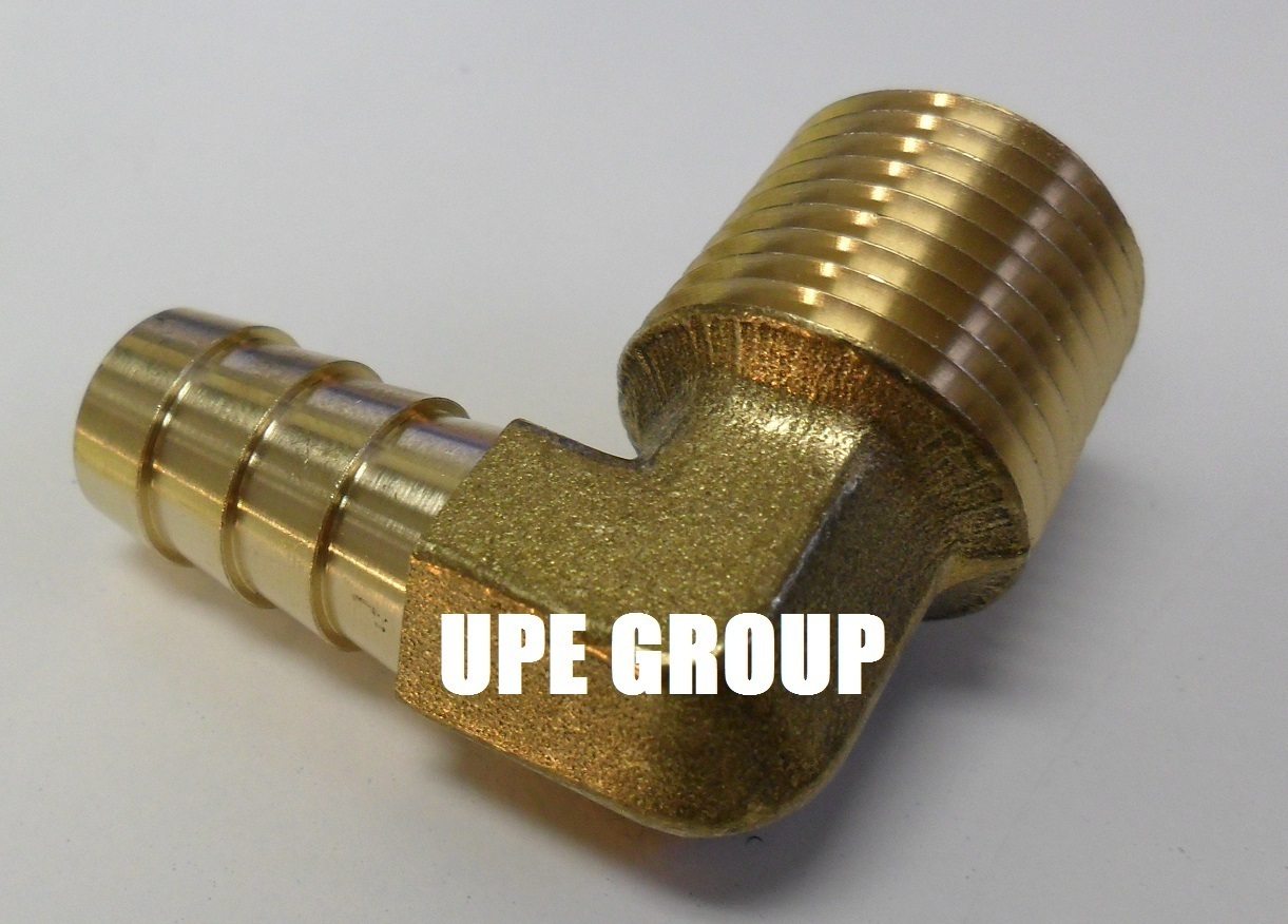 1/2 HOSE BARB ELBOW X 1/2 MALE NPT Brass Pipe Fitting Thread Gas Fuel Water Air