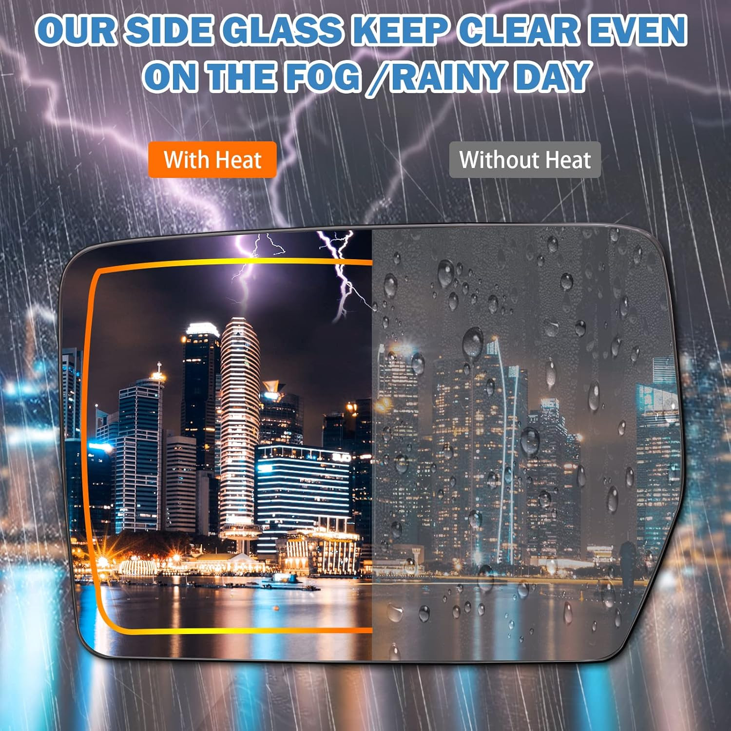 Driver Left Side Heated Mirror Glass Compatible with 2004-2014 Ford F150 – Exte