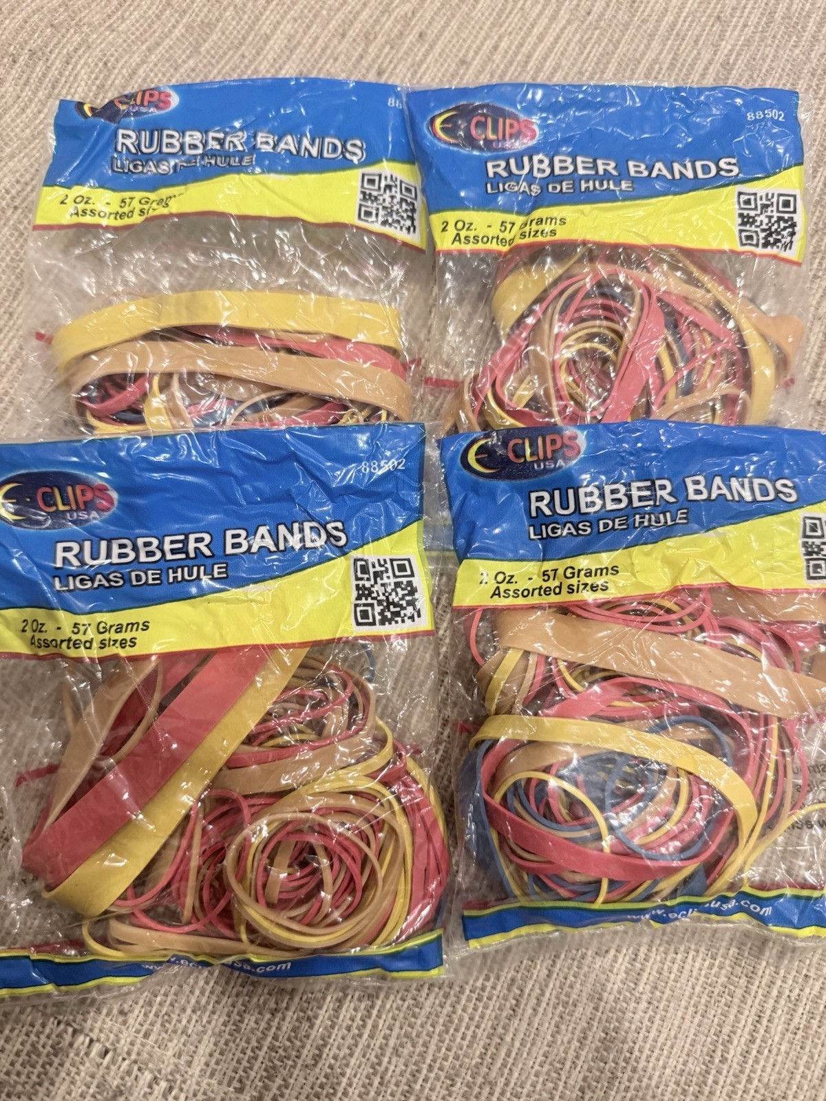 Rubber Bands Assorted Sizes 0.5 lb WT Strong Elastic Bands for Home, Office Etc