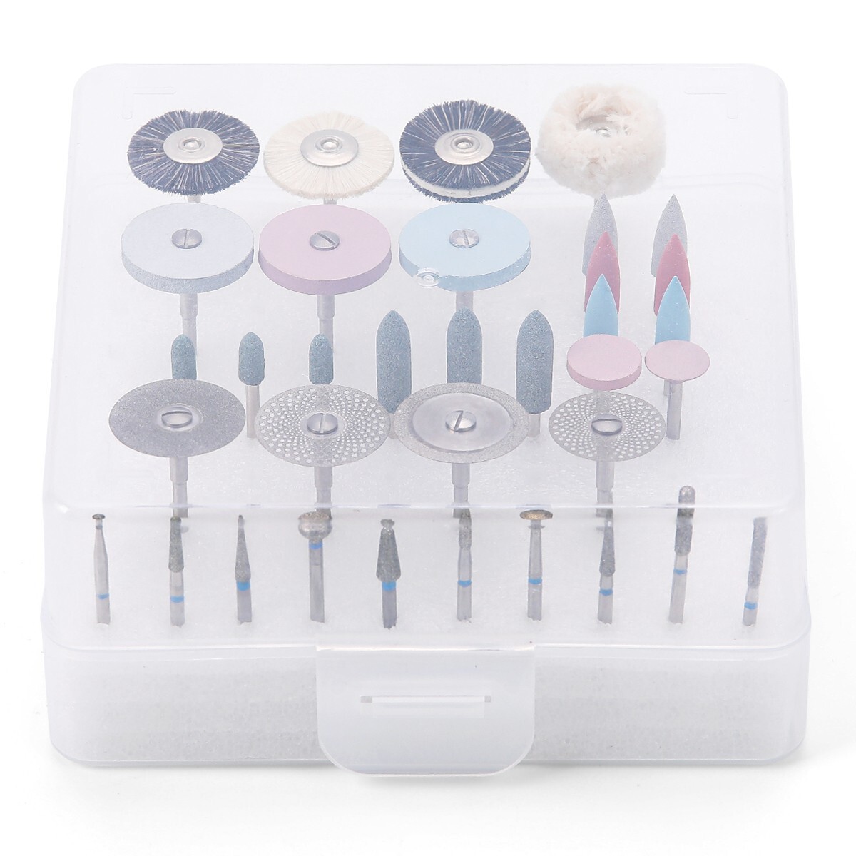 35Pcs Dental Lab Diamond Burs Polishing Kit HP 2.35mm Use for Ceramics Porcelain