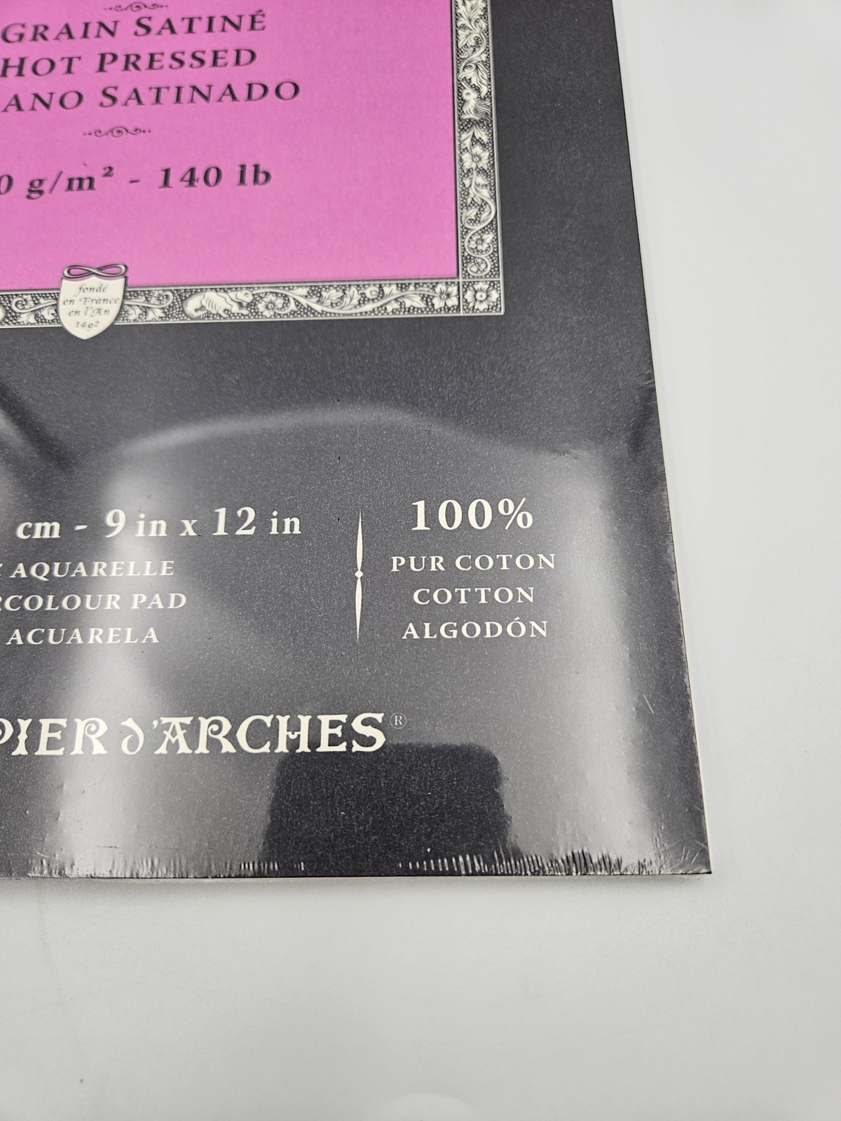 Arches Watercolor Pad 9×12 Inches 140lb/300gsm Hot Press, White 9″x12″ Brand New