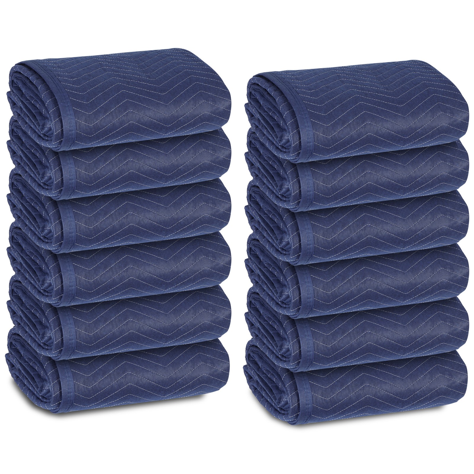 12 Pack Moving Blankets 72″x80″ Heavy Duty Packing Blankets Furniture Dark Blue