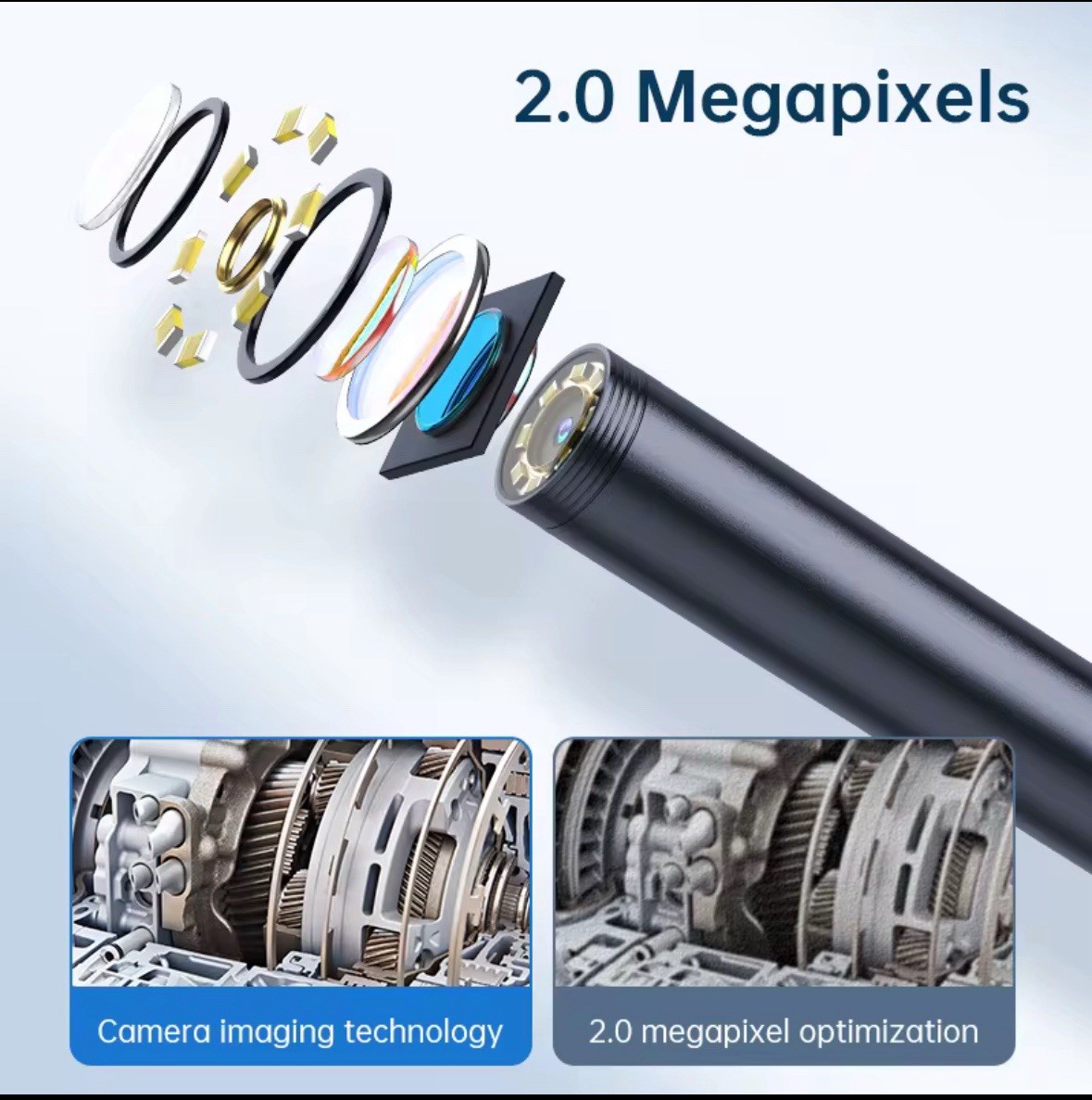 (017 ) Wireless Endoscope Camera 1080P 8mm Inspection Tool for iOS Android