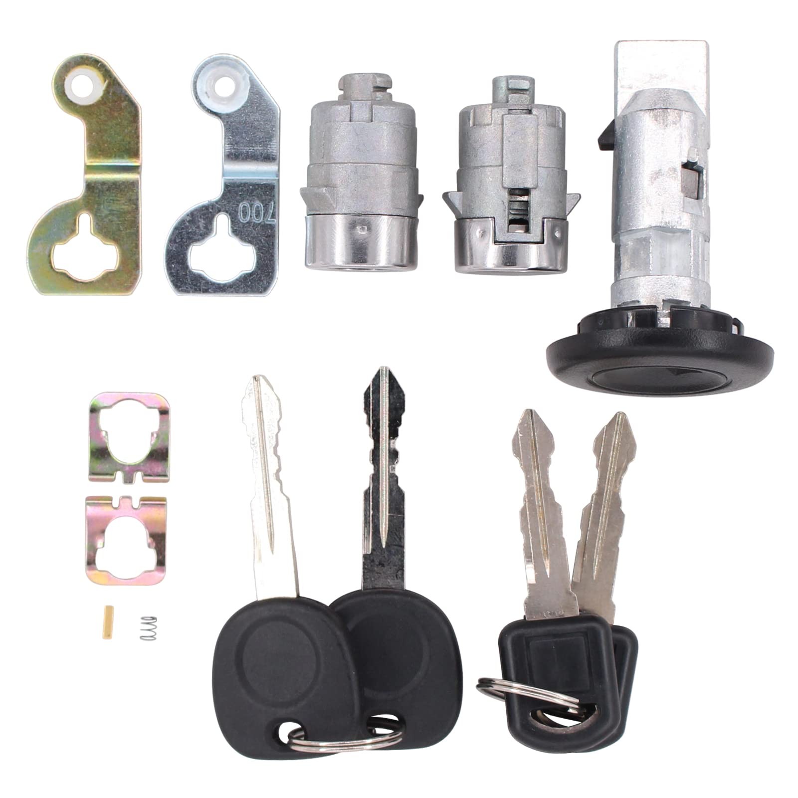 Ignition Switch Door Lock Cylinder Set with Keys for Chevrolet GMC 2001-2007