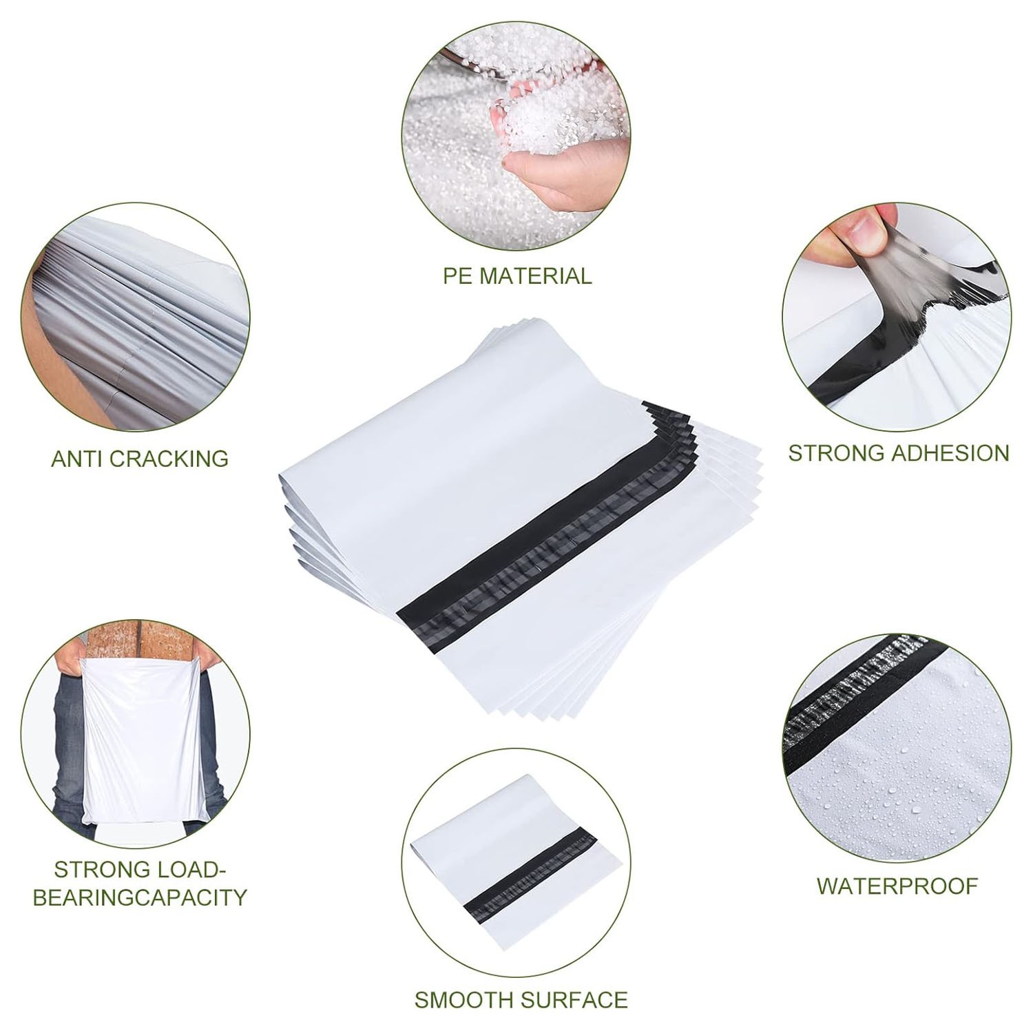 100-1000 14″ x 17″ Poly Mailers Envelopes Plastic Mailing Shipping Bags 2.5 MIL