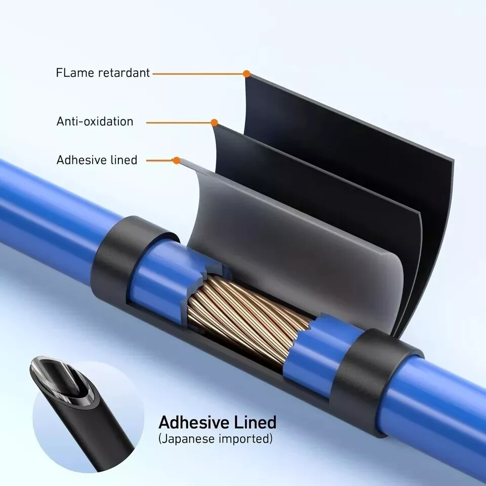 446 Pcs Heat Shrink Tubing Kit-4:1 Ratio Adhesive Lined Marine Grade Shrink