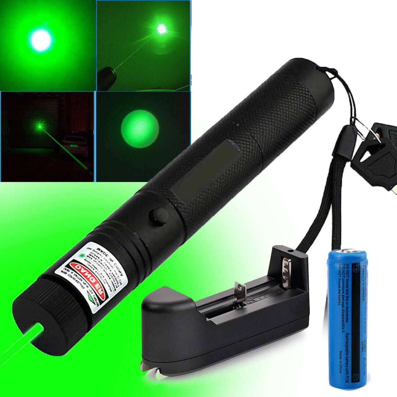 9900Miles 532nm Green Laser Pointer Pen Light Astronomy Beam Rechargeable Lazer