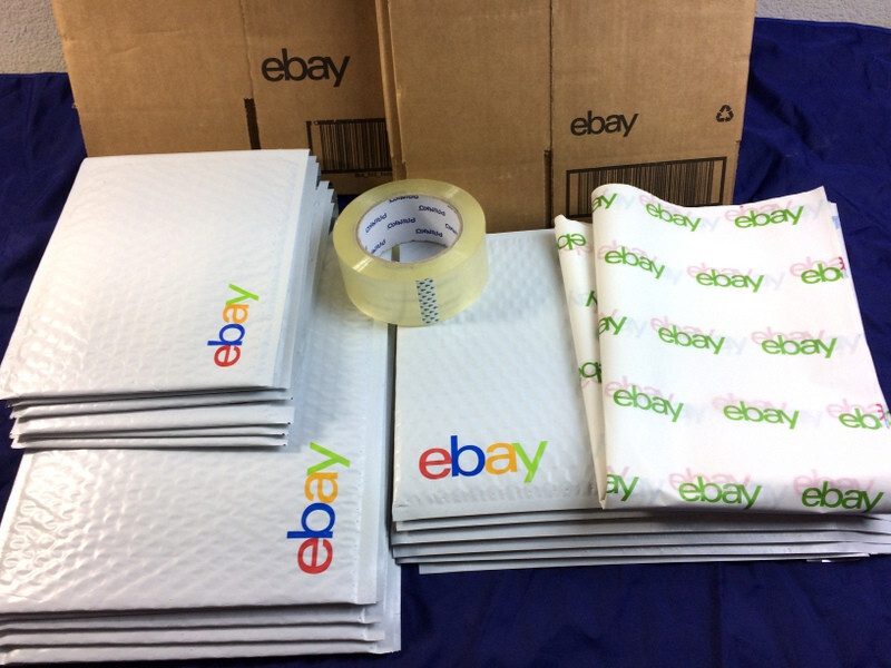 Ebay Shipping Supplies KIT Padded MAILERS Bubble Envelopes, BOXES Tissue &1 TAPE