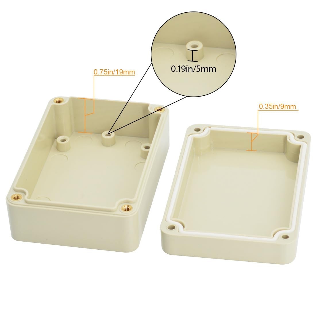 Compact Waterproof ABS Junction Box for Indoor and Outdoor Electrical Use