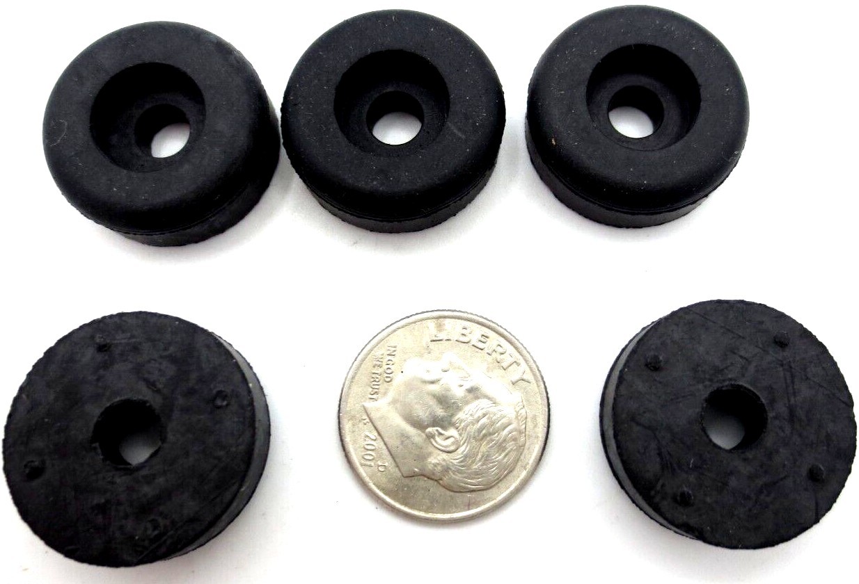 Screw on Rubber Bumper Pad Feet Fit 3/16″ #10 Screw Hole, Has 3/4″ Pad 1/4″ Tall