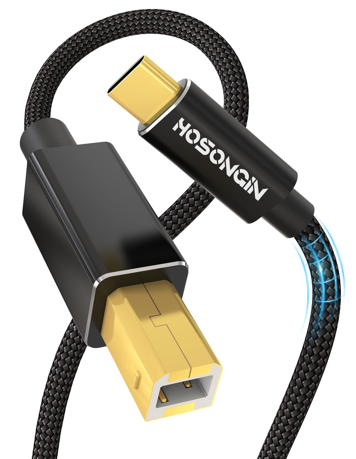 HOSONGIN USB B to USB C Printer Cable 6FT,Type B to Type C Cord for PC,USB C …