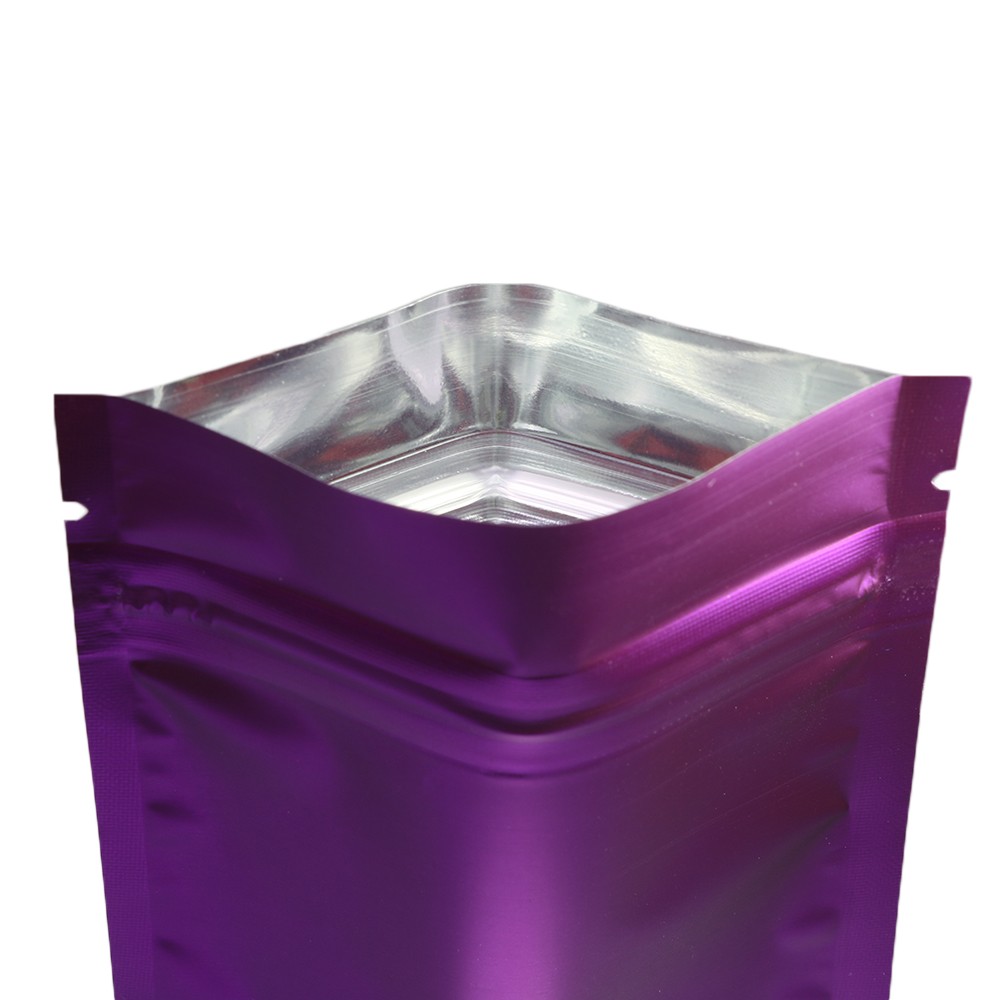 100/200/500 Matte Purple Mylar Foil Smell Proof Reclosable Zipper Seal Lock Bags