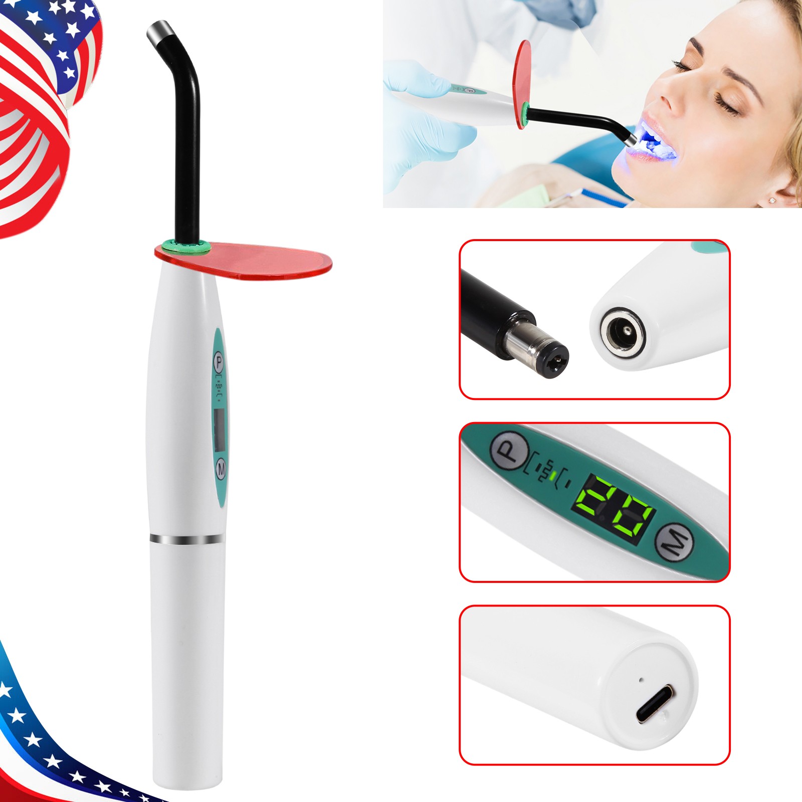 SANDENT Dental Implant 20:1 Reduction Contra Angle Push Button Handpiece F/ NSK