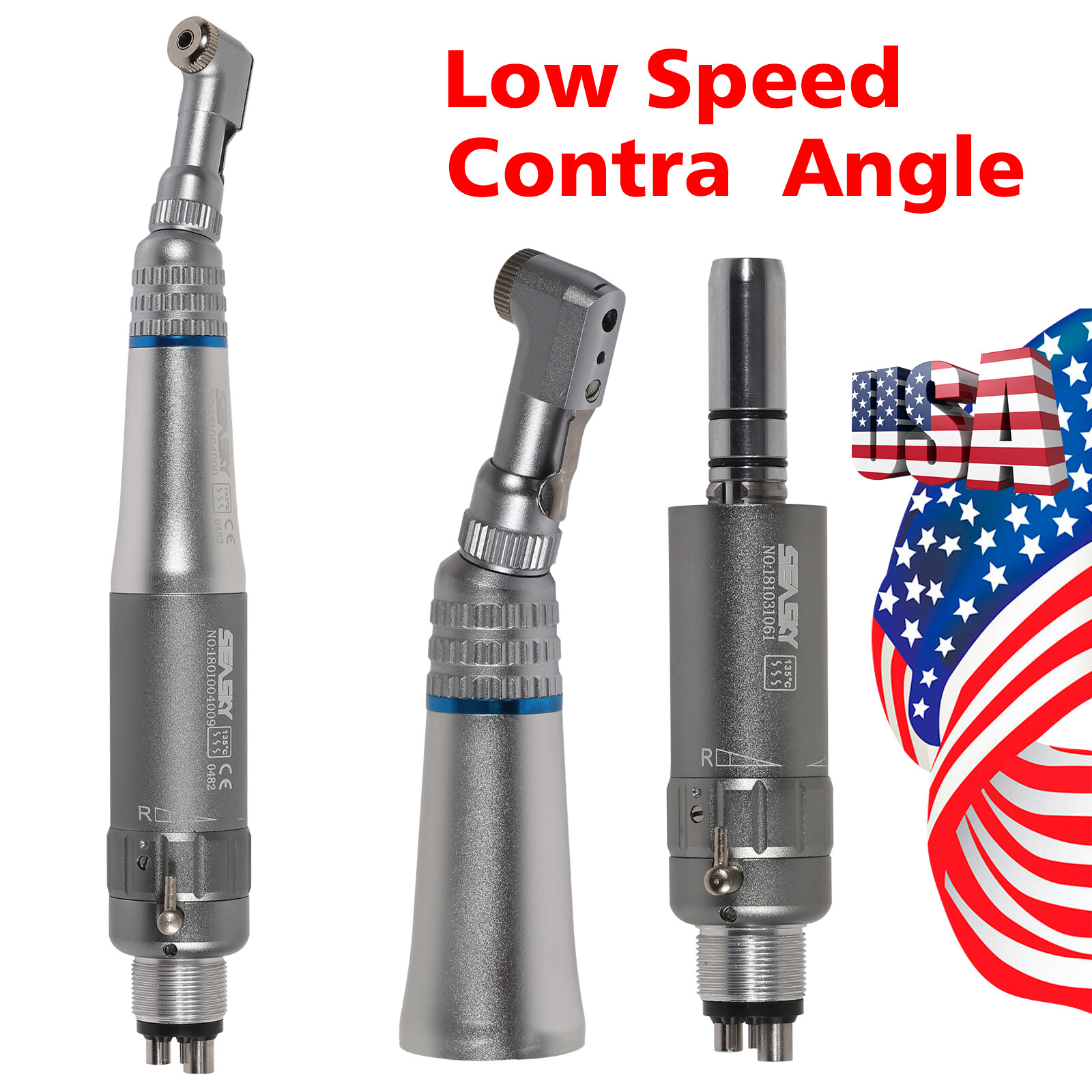 SEASKY USA Dental low Speed handpiece contra angle Air motor 4Hole YP