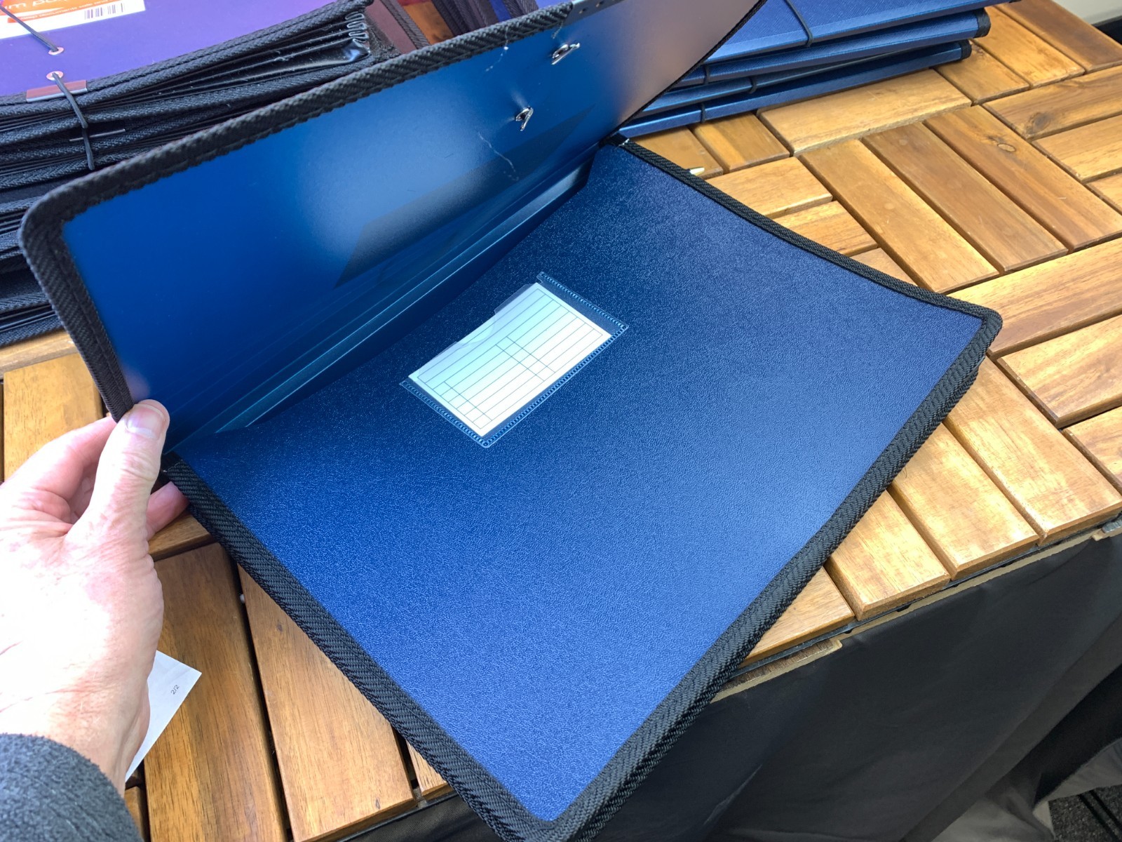 Lot of 10 Smead 71503/71500 Blue/Black PREMIUM POLY WALLETS 8.50″ X 11″ X 5.25″