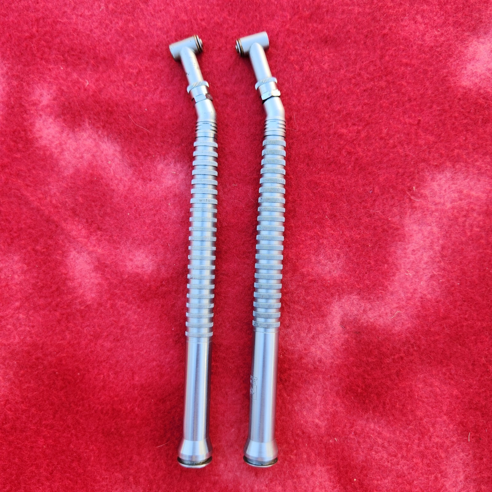Lot of 2ea. Densco Dental Handpieces belt-driven – needs pulley/adapter – used