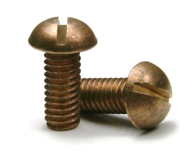 #8-32 | Silicon Bronze Slotted Round Head Machine Screw – Select Length & Qty