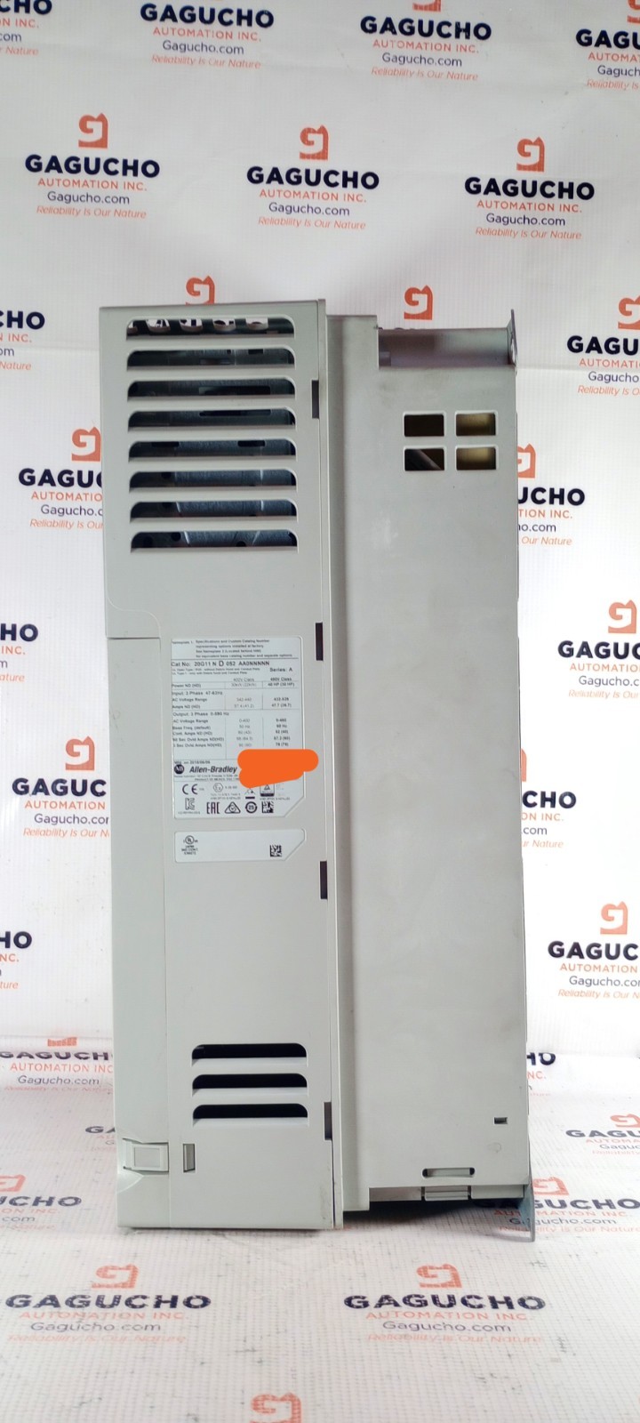 ALLEN BRADLEY 20G11ND052AA0NNNNN SER A POWERFLEX 755 AC DRIVE 30KW 40HP