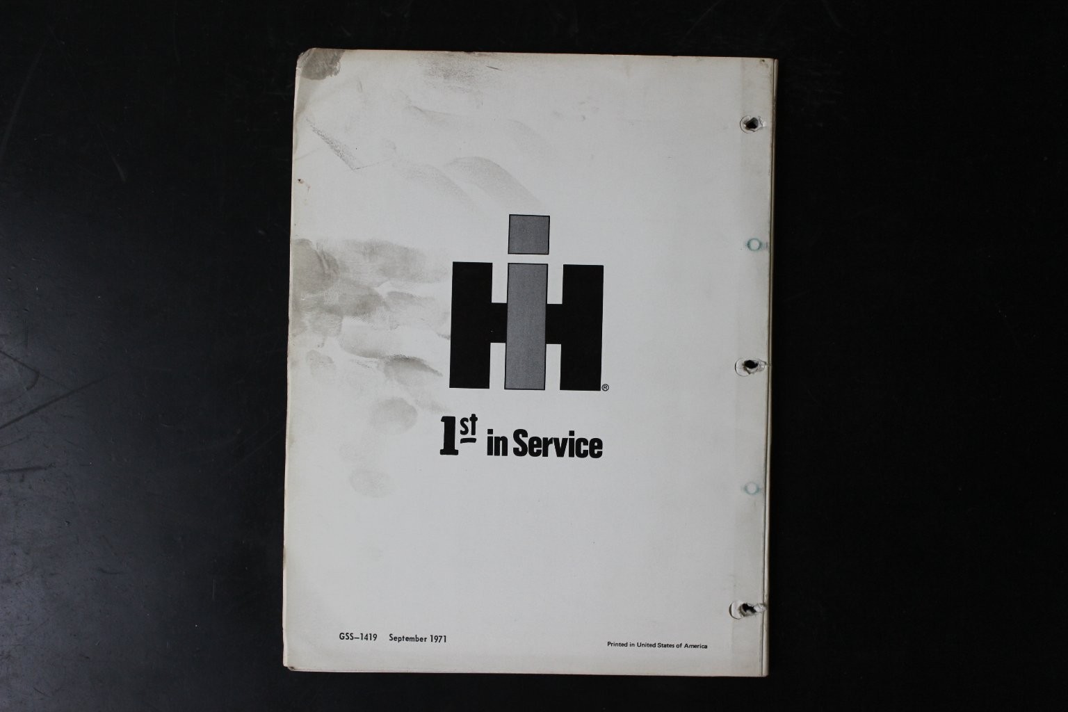 Vintage INTERNATIONAL GSS-1419 Lawn Mowers Service Manual 1971 OEM Repair