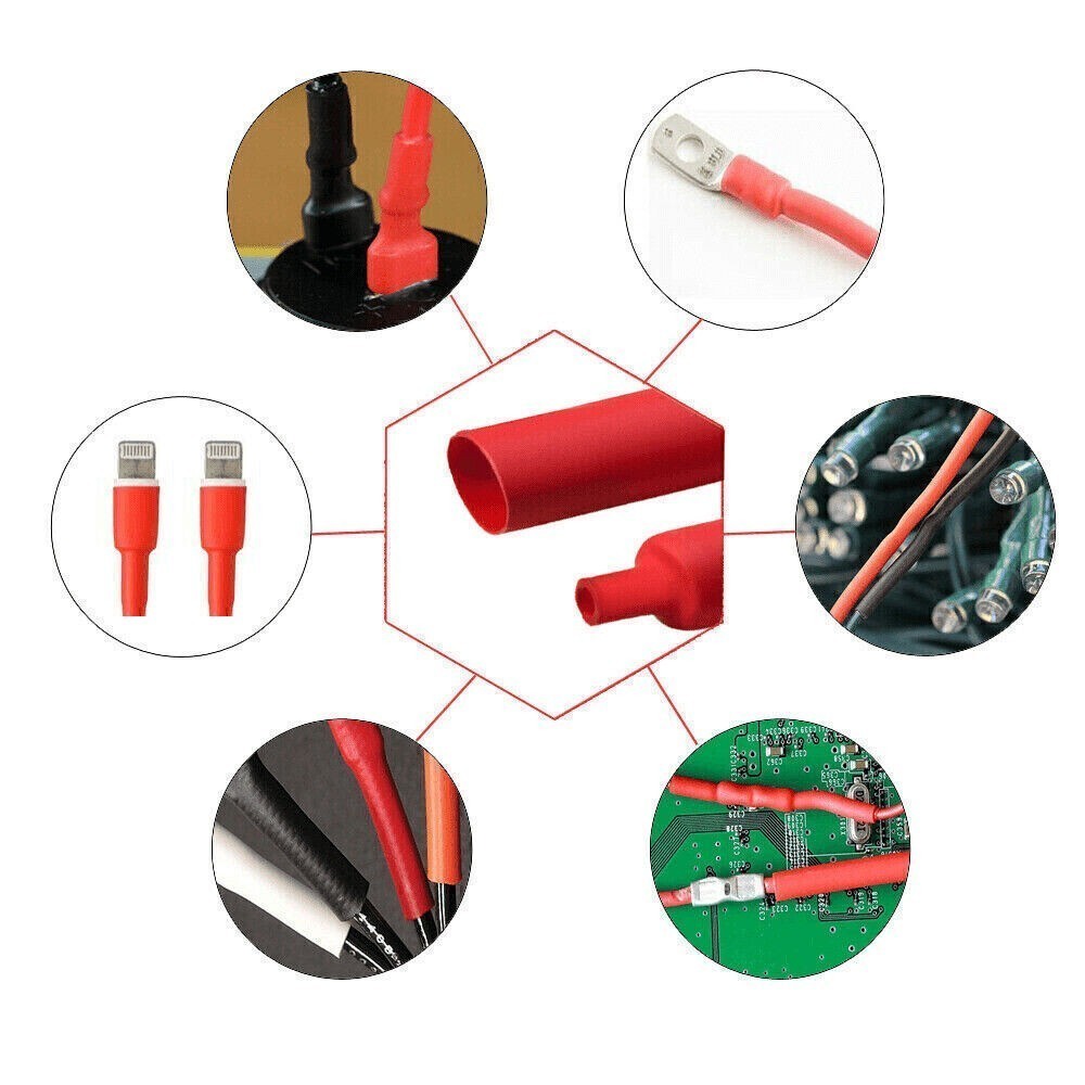 5ft 3:1 Ratio Heat Shrink Tubing Dual Wall Adhesive Glue Lined Φ1/4″ (6.4mm) US