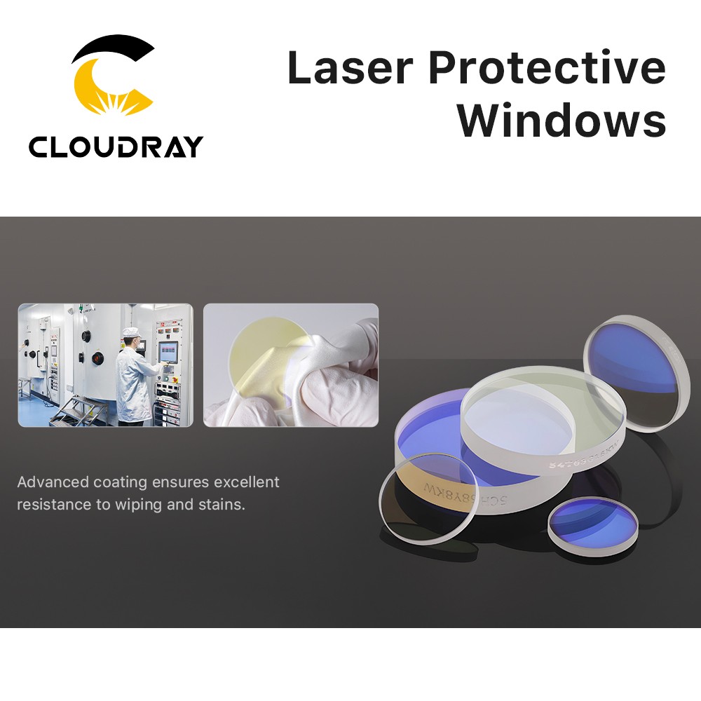 WSX Original Fiber Laser Protective Windows Quartz Fused Silica D18-D37 10PCS