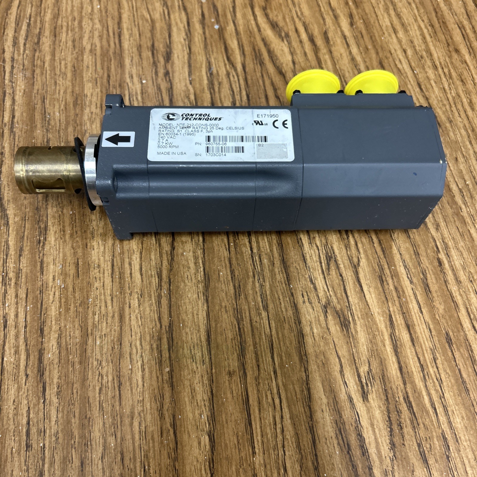 Control Techniques NTE-212-CONS-0000 AC Servo Motor P/N 960755-06