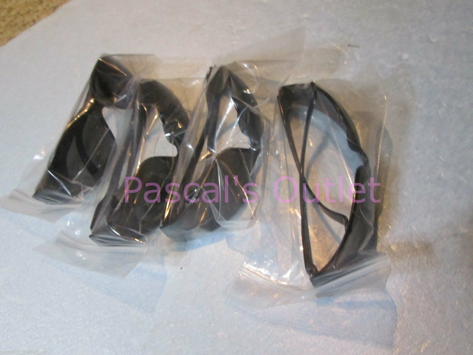 4 pack Tinted Safety Goggles (Dark grey smoke lens) Crews or Bulldog or Cordova