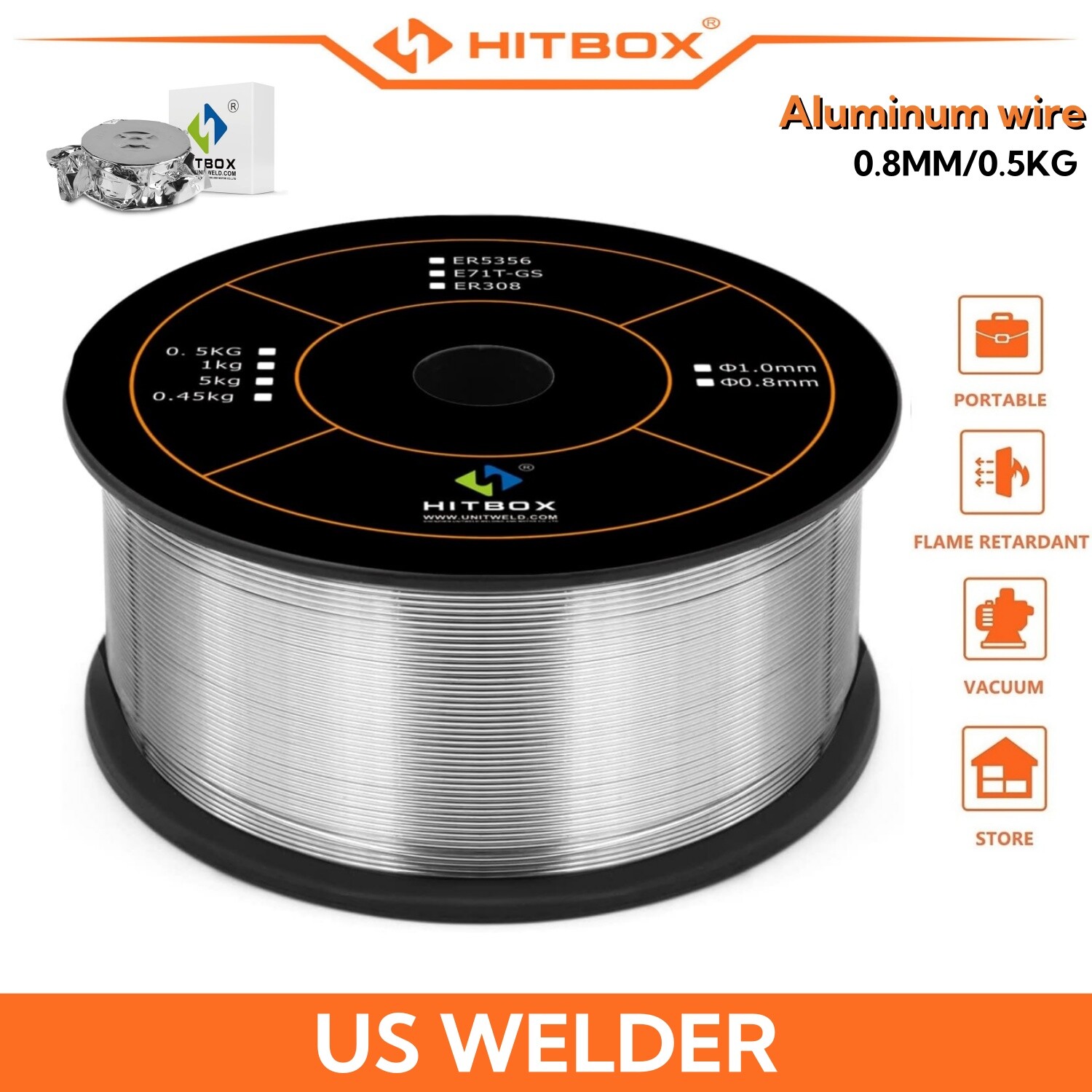 ER5356 1mm 0.5KG 0.04” 1.1 LB Aluminum Welding Wire for MIG welding