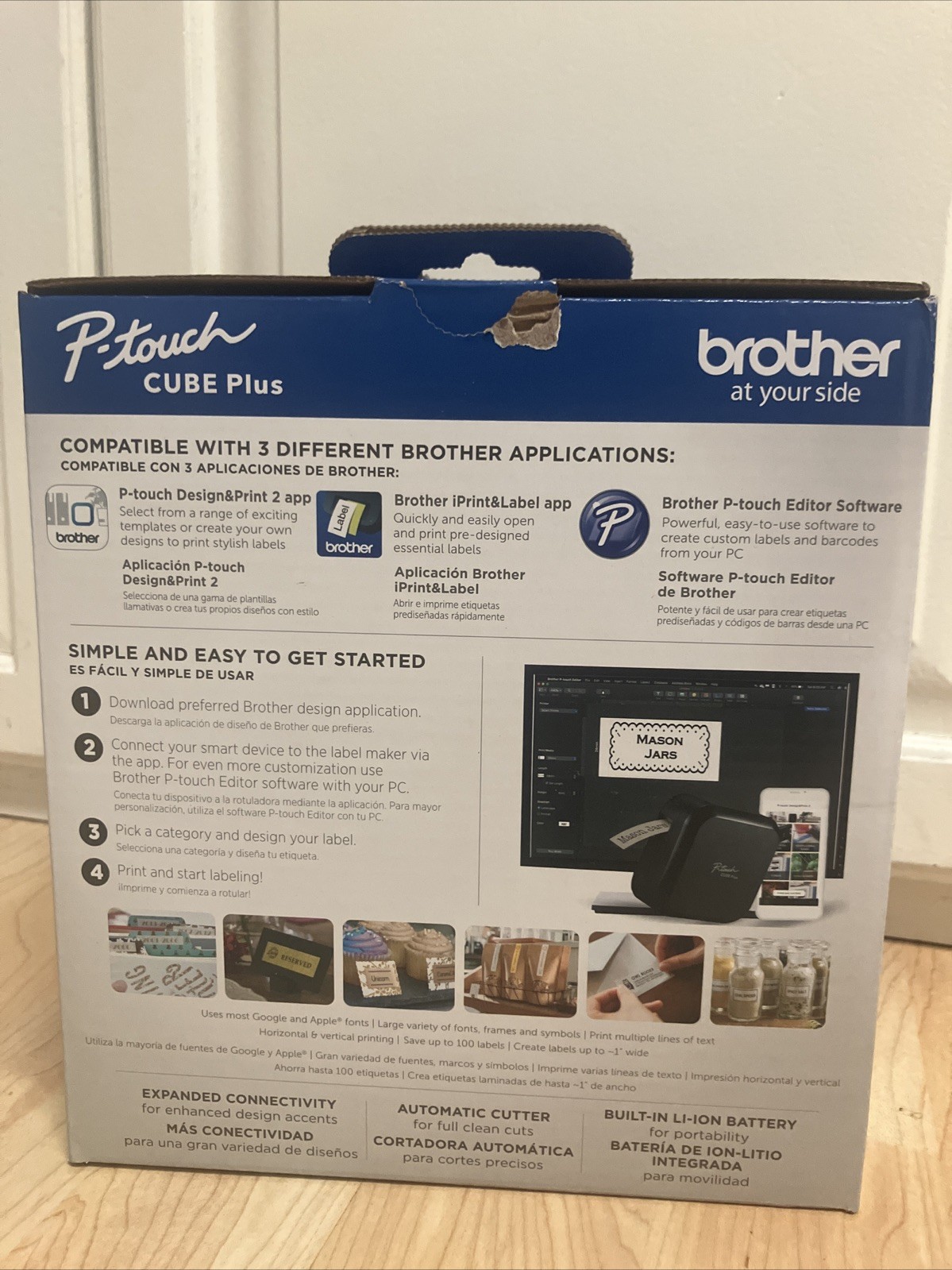 NEW P-Touch Cube Bundle PT-P710BT Smartphone Bluetooth Wireless Label Machine
