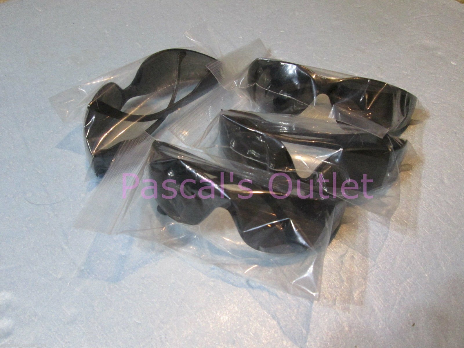 4 pack Tinted Safety Goggles (Dark grey smoke lens) Crews or Bulldog or Cordova