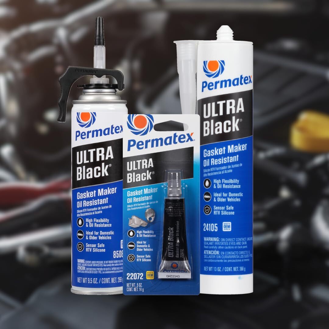 Permatex Ultra Black Maximum Oil Resistance RTV Silicone Gasket Maker 13 oz