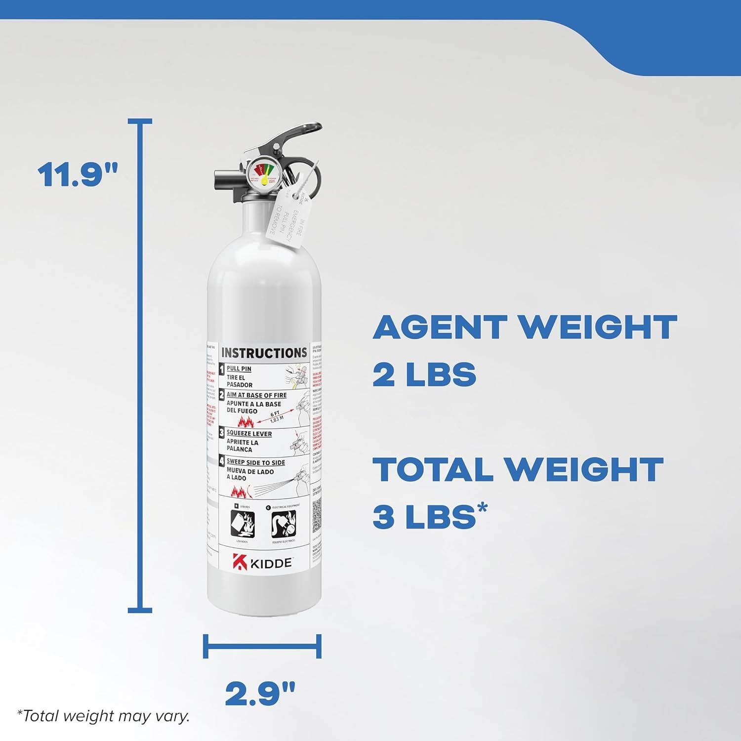 Fire Extinguisher for Boats – Single Use 5BC Marine Safety Compact Emergency