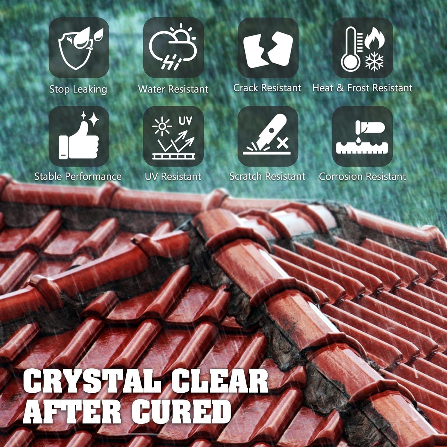 Transparent Waterproof Coating, 70oz Clear Waterproof Sealant – Concrete Crac…