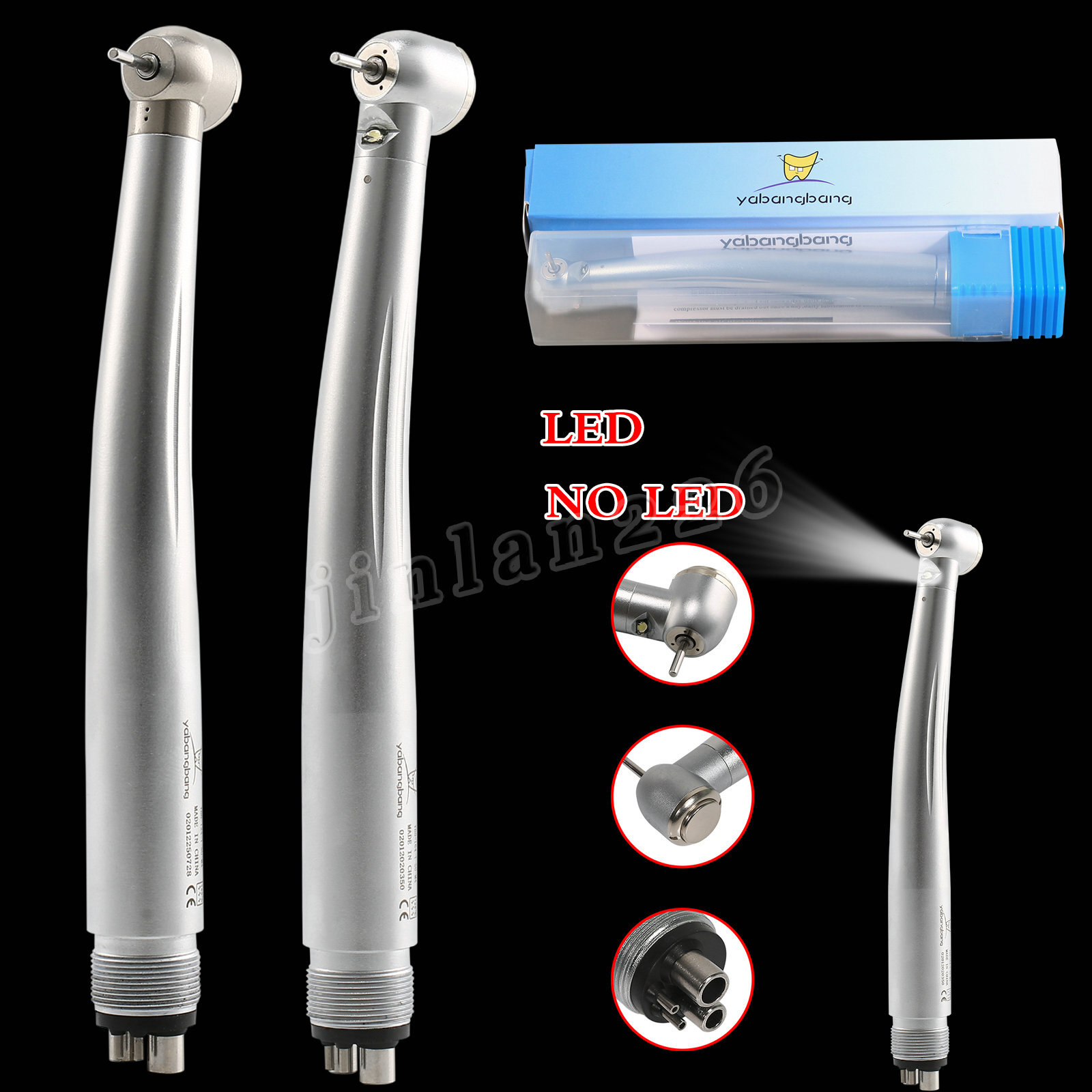 10* Yabangbang Dental (LED E-generator) High Speed Handpiece 2/4 holes For KaV