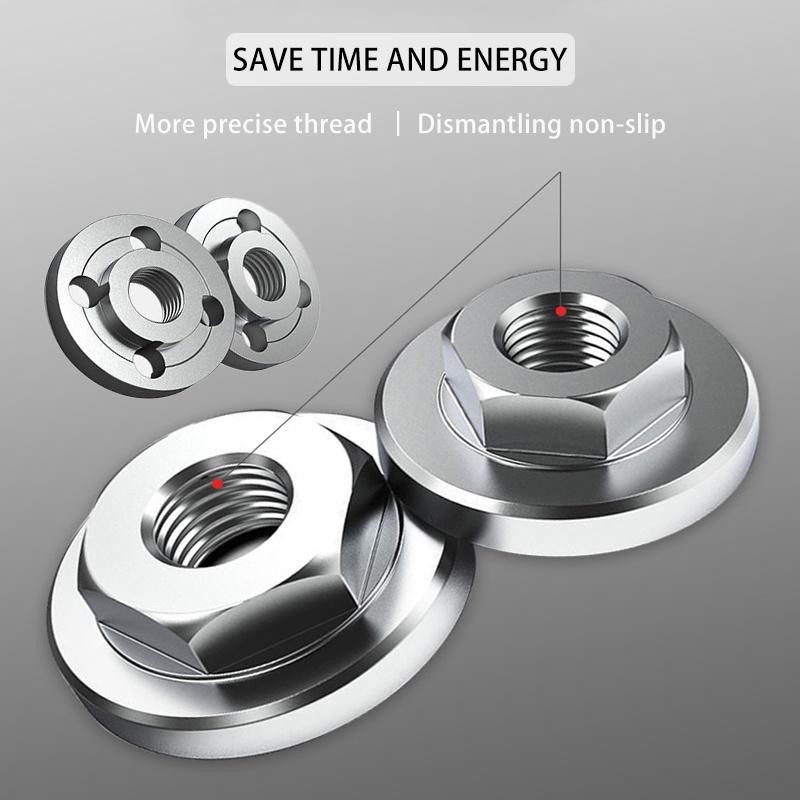 Angle Grinder Flange Nut Set M14/5/8-11 Metal Pressure Plate Replacement Too
