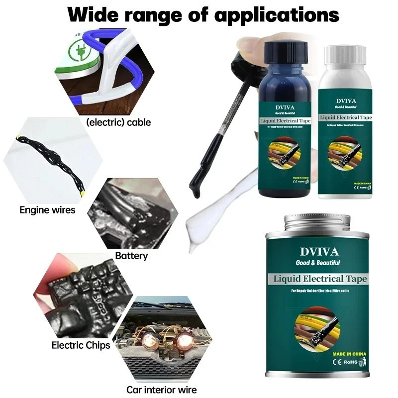Liquid Electrical Tape, Waterproof, Insulation, Wire Cable Repair