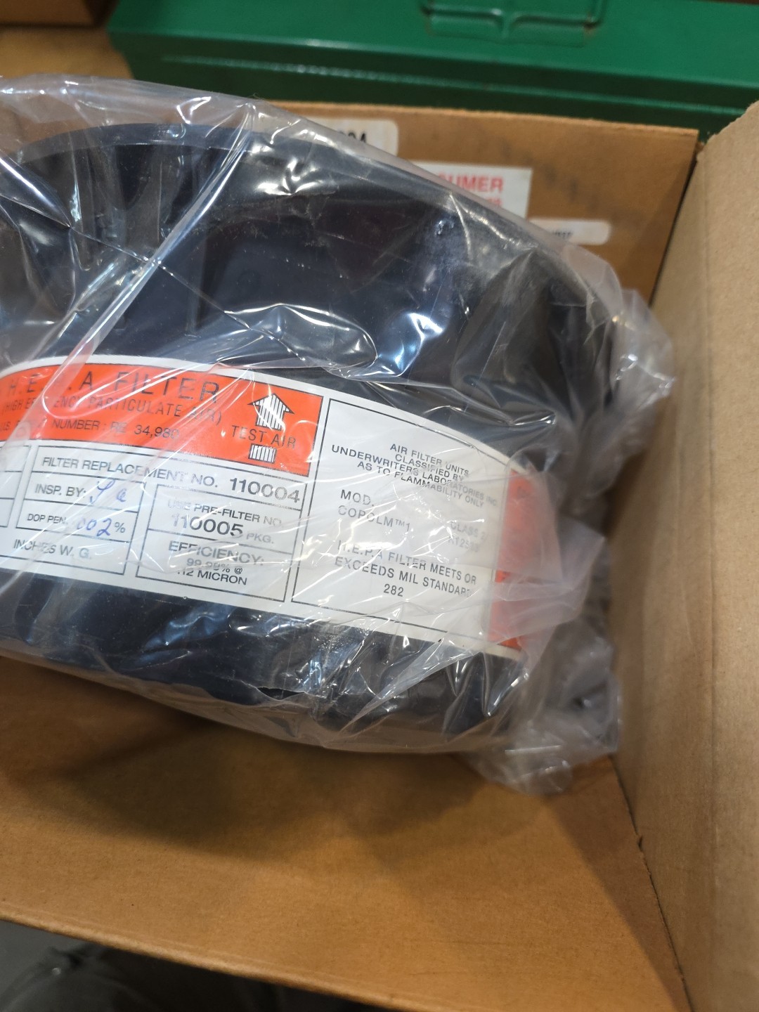 NIB Minuteman 100 CFM Class 2 Replacement HEPA Filter COPOLM 110004