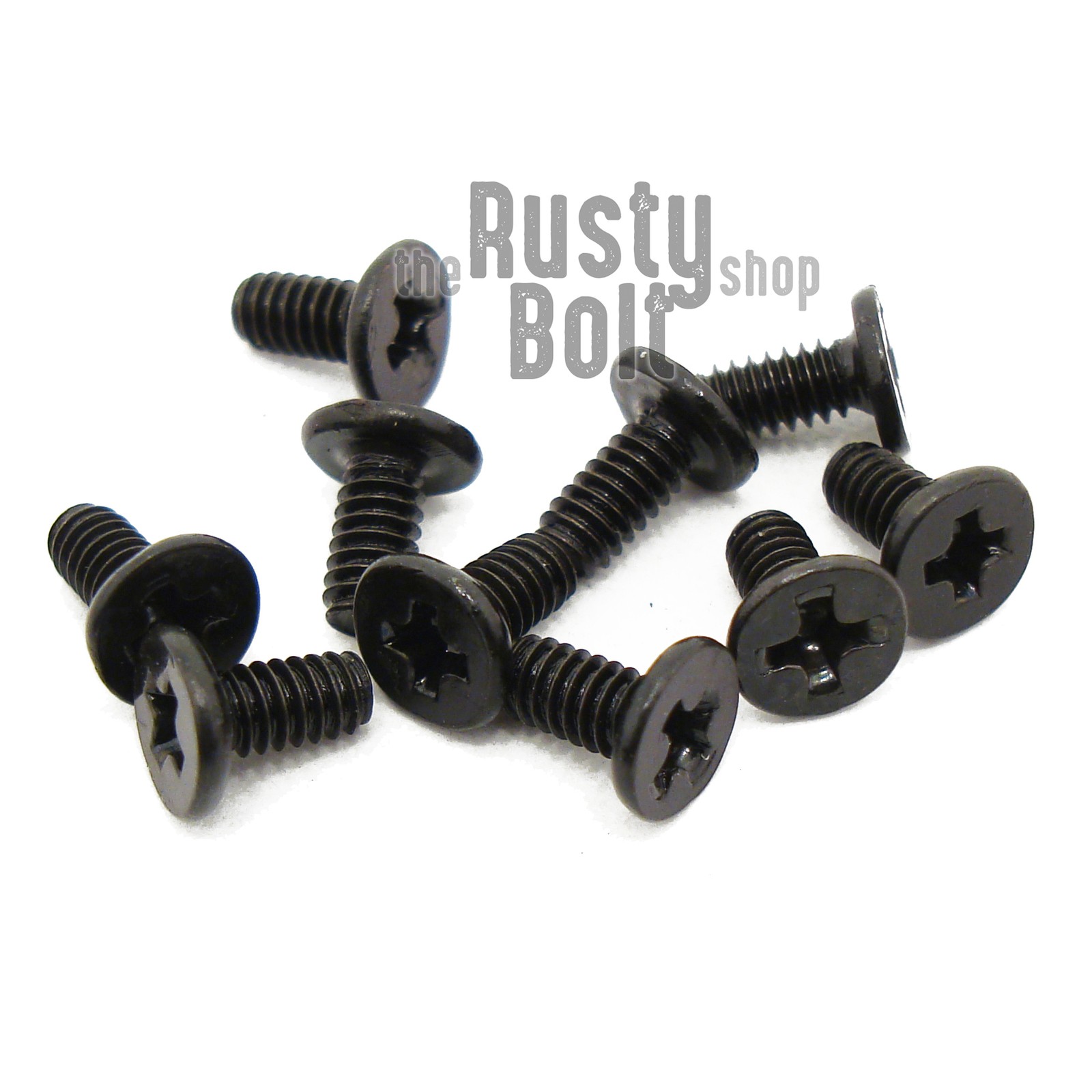 M2 x 4mm, Phillips Wafer Flat Head Screws, Black, Computer, Laptop, Machine