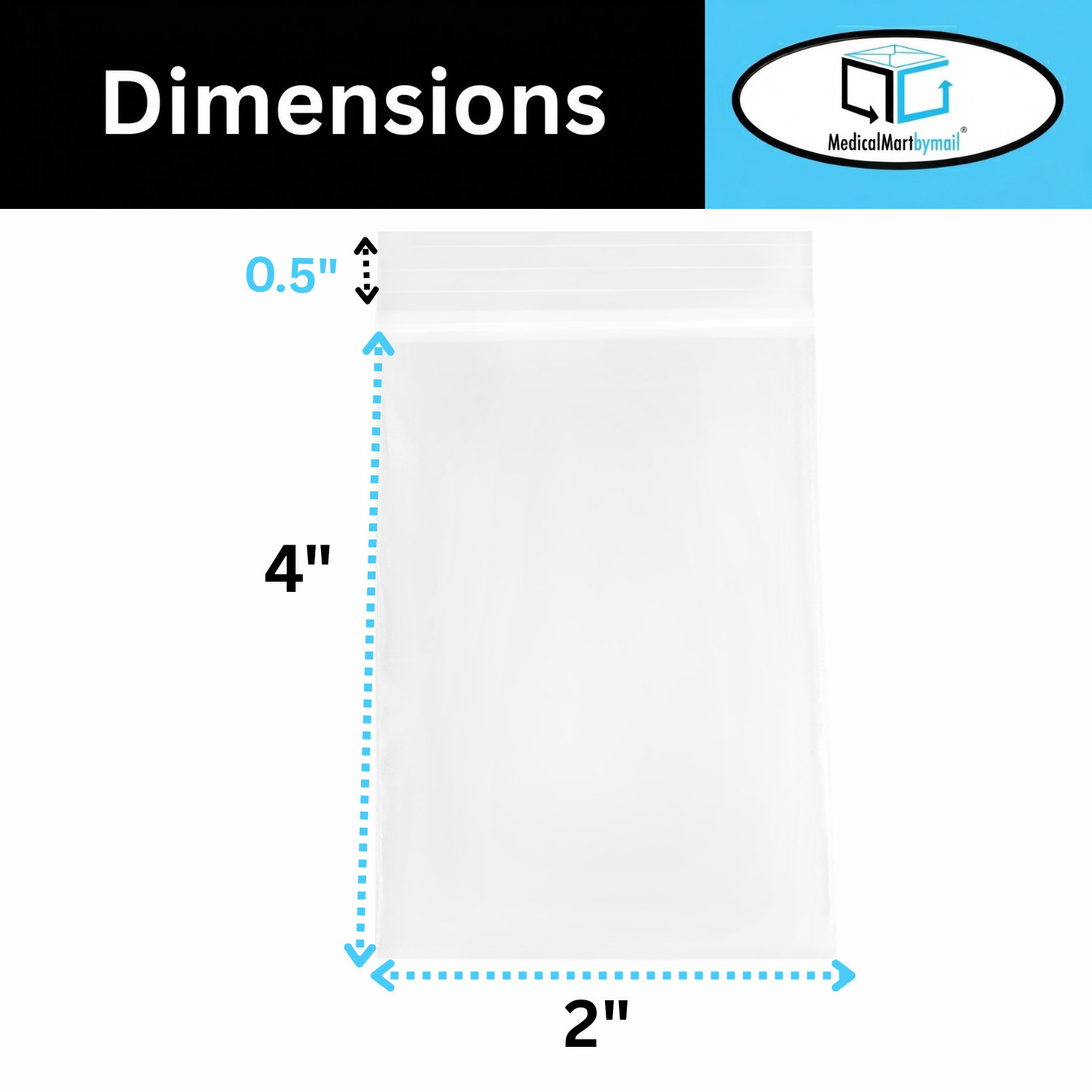 10000 2″ x 4″ Clear Reclosable Zip Seal Bags Plastic 2 Mil Lock Jewelry Zipper