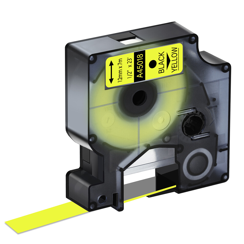 20Pack 45018 Black Yellow Label Tape for DYMO D1 LabelPoint 100 150 200 250 300