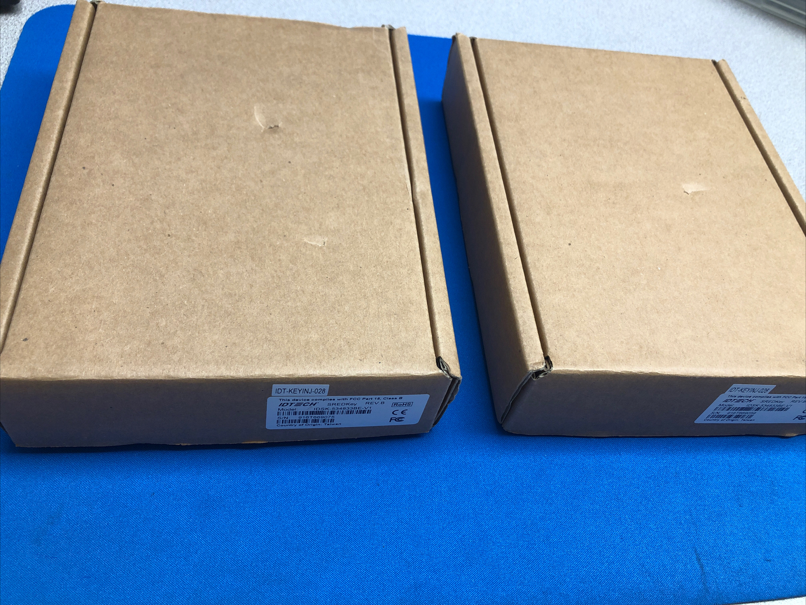 2X ID Tech SecureKey Keyboard IDSK-534833BE-V1 PART 15 CLASS B / New